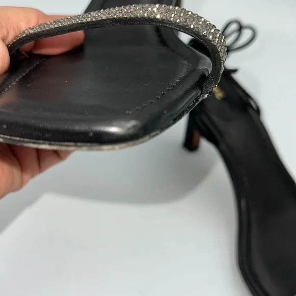 FRAME Le Ozzie Ankle Tie Sandal Black Leather Women’s SZ EU38.5  MSRP $468 - Picture 15 of 15